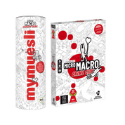 Crunchy Crime Classic Paket bestehend aus mymuesli Crunchy Crime Schoko Müsli und Micro Macro Crime City Spiel.