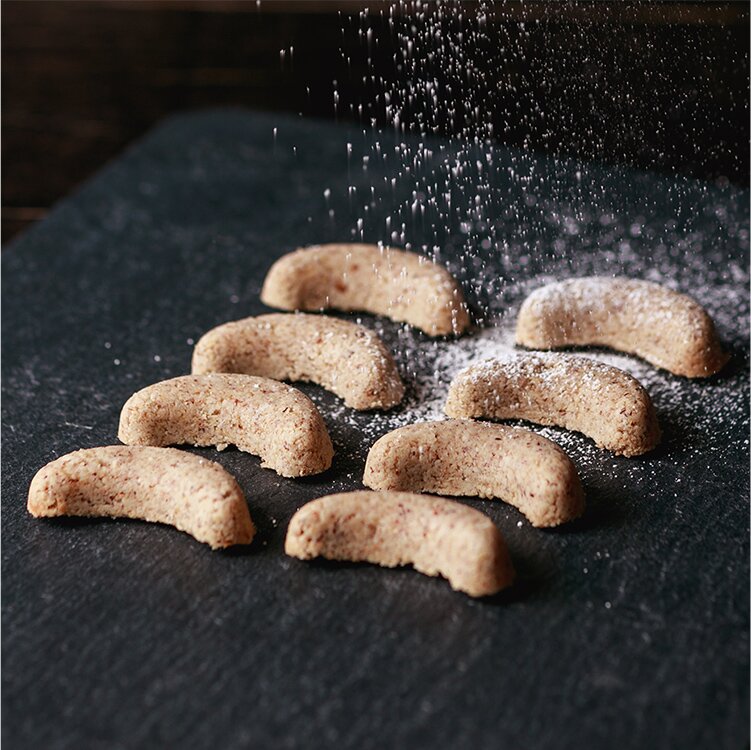 Vanillekipferl auf dem Backbleck
