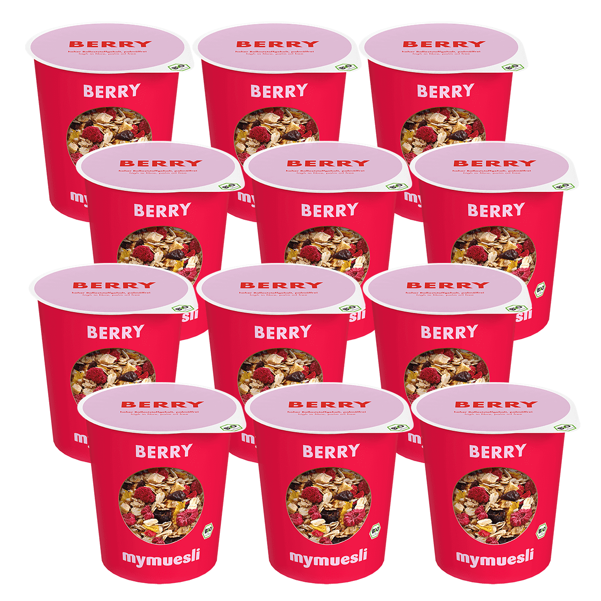 mymuesli Portionsbecher Berry 12er Paket