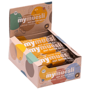 7er-Vorratspackung (Tray) der mymuesli Nut Butter Balls in der Sorte Erdnuss.