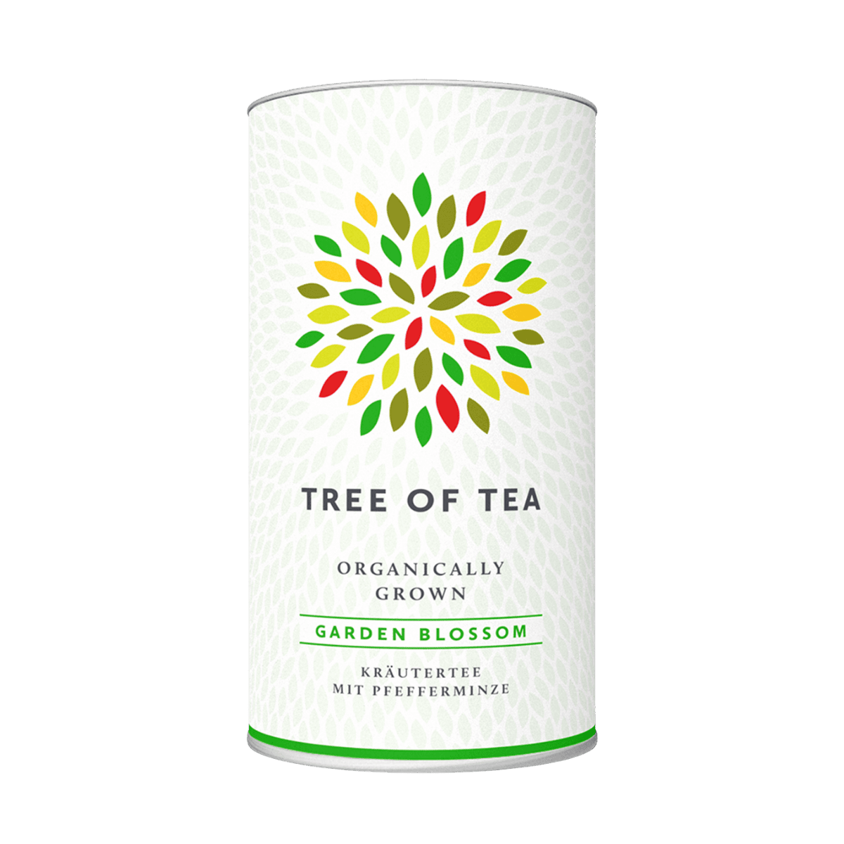 Tree of Tea Dose "Garden Blossom" (Kräutertee), 70g Packung in zartem Design.