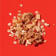 mymuesli Bio Apple Crumble Müsli mit Dunkel Quinoa Crunchy, Apfel Zimt Crunchy, Apfelstücke und Mini Cheesecake Keksen