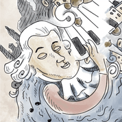 Nahaufnahme des Designs der Mozart Müsli Dose.