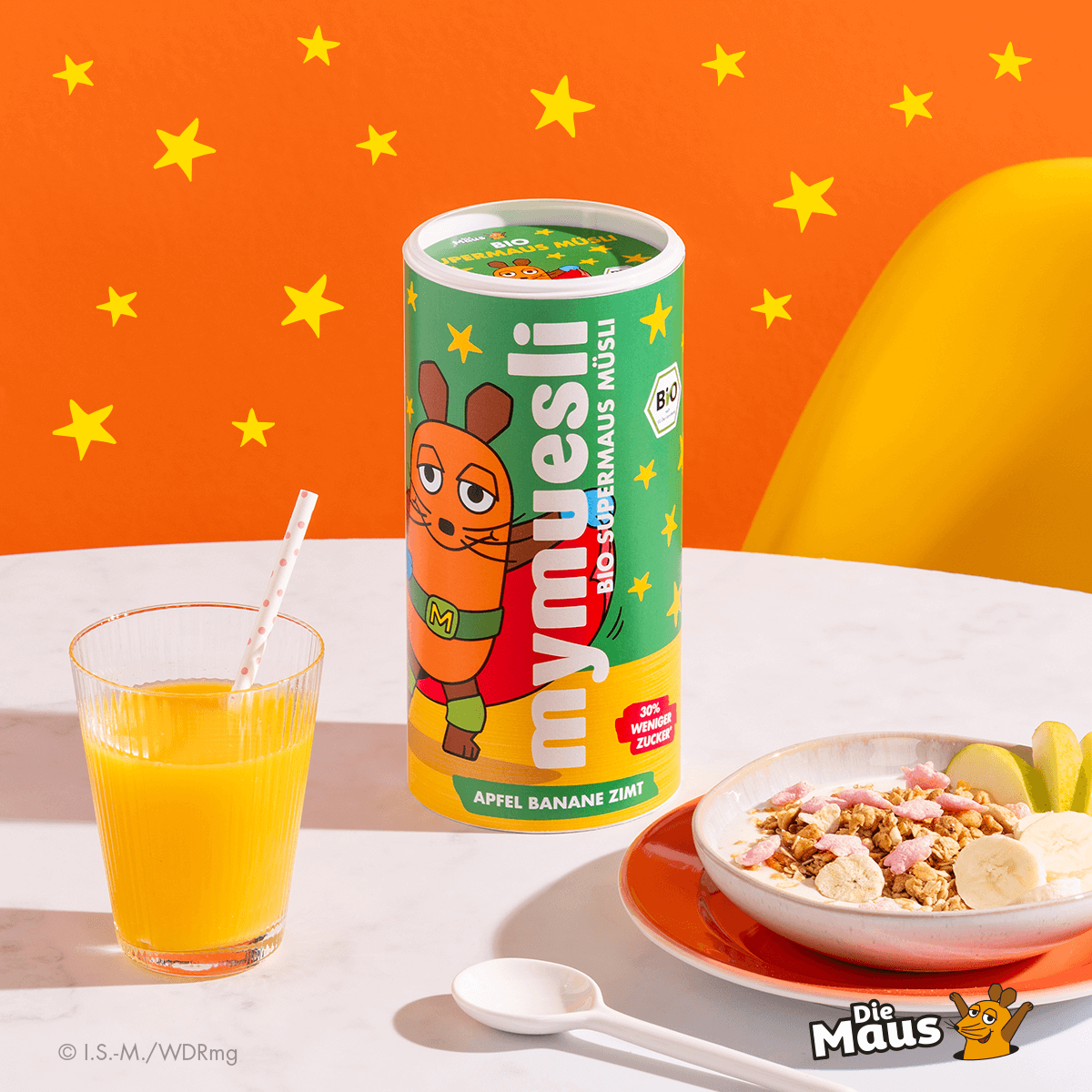 mymuesli Supermausmüsli mit Apfel Banane Zimt