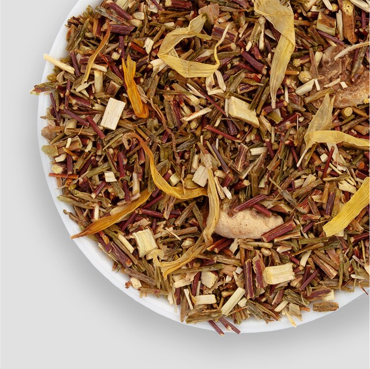 Rooibos Roi Lemon Tee in einer Schüssel